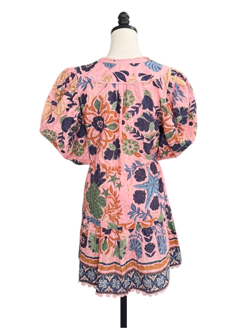 Farm Rio Seashell Tapestry Mini Dress | SMALL - Picture 6 of 12